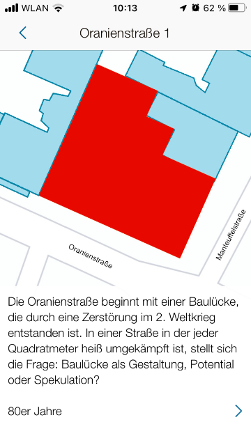 City map of Lenné-Dreieck, Berlin. Map of the game The magic triangle